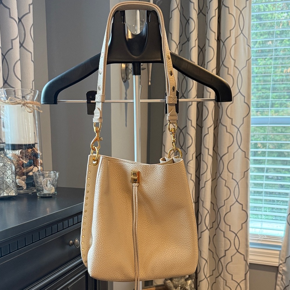 Rebecca Minkoff Cream Crossbody Bag with Gold Accents shoulder bag option
